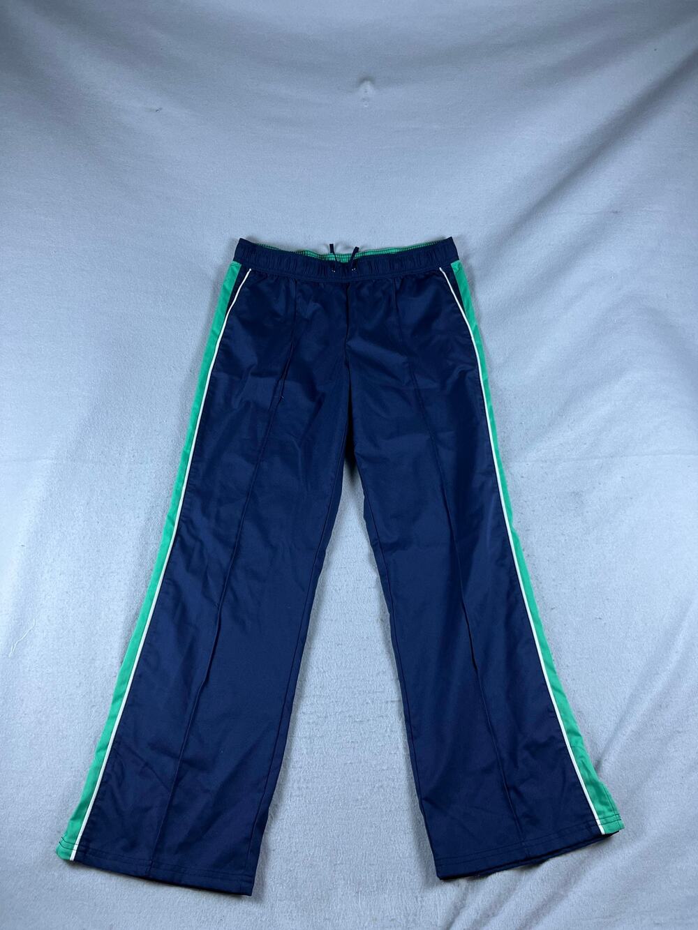 SB Active Track Pants Mens L Blue Green Drawstring Side Stripe Athletic Sports